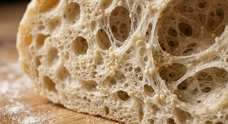 inside of soughdough bread