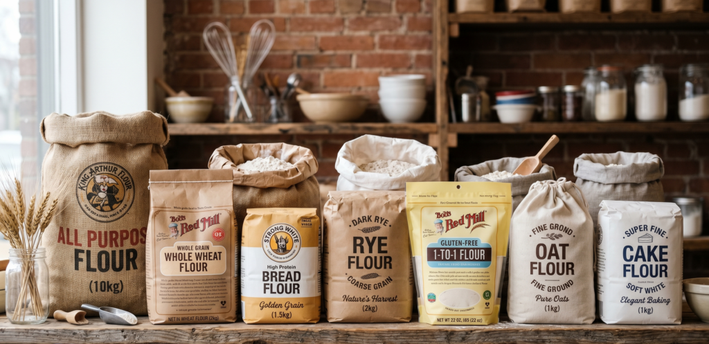 Different types of flours