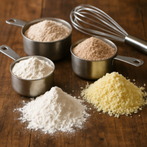 picture of different types of flours as an example