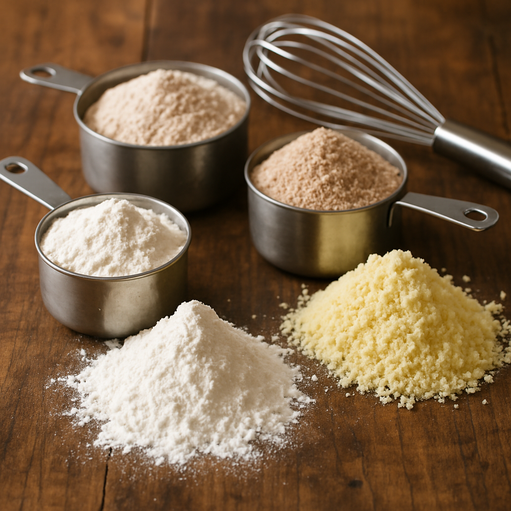 picture of different types of flours as an example